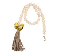 Totority Accessoire Créatif Corde en Coton, Design Pratique à Pression Clochettes en Perles de Bois pour Chiens pour Dressage et Décoration de Poignée de Porte