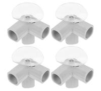 Totority Accessoires de Sécurité pour Parc Bébé Intérieur, 4 Pièces Tés de Tuyaux de Serrage en PE avec Ventouse, Design en T Portable et Ajustable pour Maison