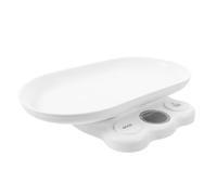 Totority Balance Électronique Portable Plastique Blanc Capacité 15kg Écran Clair pour Peser Chiens Chats et Aliments pour Petits Animaux et Lapins