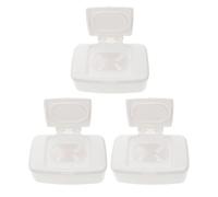 Totority Boîte Distributrice de Lingettes pour Bébé Rechargeable en Pp Blanc, Lot de 3, sans Odeur, pour Voyager et Se Fixer sur Poussette