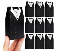 Totority Boîtes à Bonbons Léger et Facile à Assembler Pliables en Carton Style Double Boutonnage Élégant Lot de 50 pour Mariage pour Cérémonie et Fête