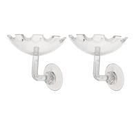 Totority Bols à Crevettes Mangeoire Décorative avec Ventouse Lot de 2 en Acrylique Transparent Surface Lisse et Maintien Stable Nourriture pour Aquarium