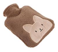Totority Bouillotte Design Adorable et Isolant à Eau Chaude 1000ml en Pvc Épais Housse Peluche Confortable Soulage Douleurs Musculaires pour Maison