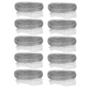 Totority Brosse anti-peluches pour lave-linge/sèche-linge 10pcs en acier inoxydable, piège à peluches avec attaches, anti-obstruction, pour machine à laver et drainage