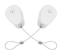 Totority Câble de Sécurité Rétractable en Acier 1 Mètre Lot de 2, Enrouleurs Automatiques Blancs avec Verrouillage, Dispositif Anti-perte pour Télécommande TV en Milieu Commercial et