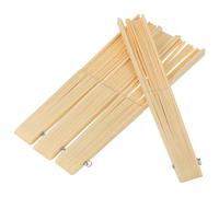 Totority Cadre Pièces Beige et Pliable Métal Bambou en Ventilateur de Finition Lisse, Portable, Lot de 4 Style Japonerie pour Décoration Maison et Loisirs Créatifs