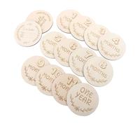Totority Cartes Mensuelles Ronds Gravure et Impression Graffiti en Bois Accessoires Photo Commémoratifs pour Grossesse et -né pour Souvenirs de Croissance