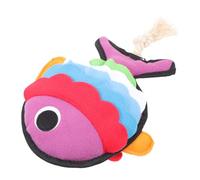 Totority Chien de Poisson Coloré, Éducatif Multi-Usage en Coton et Polaire pour Stimulation Mentale et Alimentation Lente des Chiots