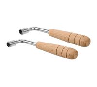 Totority accordage avec Poignée en Bois en Acier Inoxydable 2pcs pour Harpe Lyre Outil L'angle Précis Réglage Exact pour Instruments à Cordes pour Harpistes
