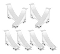 Totority Clips Support de Clayette Design à Queue d'aronde Incurvée en Aluminium Argenté Lot de 8 Résistant la Déformation pour Congélateur pour Glacières et Réfrigérateurs