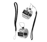 Totority Compteur Mécanique Manuel 2 Pièces sans Pile en Métal Argenté Usage Polyvalent pour Compter Personnes ou Événements Divers Environnements