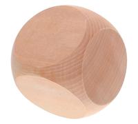 Totority Dé à Faces Arrondies en Bois Beige 80 Mm pour Jeux de Société Vierge, Cube Minimaliste Soi-même, pour Loisirs Créatifs et Fêtes
