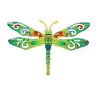 Totority Décoration Murale Élégante et Design Complexe pour Libellule en Fer Vert Sculpture Murale pour Jardin et Intérieur pour Déco Extérieure et Intérieure