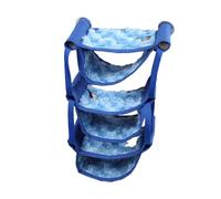 Totority Hamac Design Simple pour Animaux de Compagnie à Plusieurs Niveaux Confortable et Sûr en Peluche Bleu pour Écureuils et Rats Leur Cage
