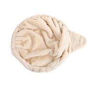 Totority Hamac Rond pour Chat en Peluche Douce Marron, Lit Confortable et Élégant Anneau en Acier 47x36cm, Accessoire pour Structure de Grimpe et Maison