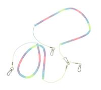 Totority Lanière Antichoc Rétractable pour Canne à Pêche, Câble en Caoutchouc Léger avec Mousquetons en Acier Inoxydable, 2pcs, pour Kayak et Pêche la Traîne
