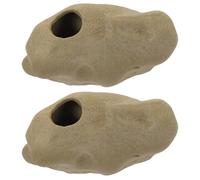 Totority Lot de 2 Pot pour Plante D'aquarium, Léger, en Céramique | Cave à Crevettes, Usage en Aquarium D'eau Douce, pour Herbes Aquatiques, Décor Pratique