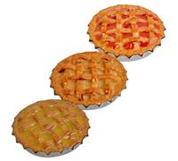 Totority Lot de 3 mini tartes miniatures pour maison de poupée avec motifs de pâte à tartiner jaune pomme et confiture