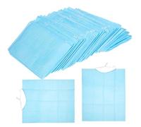 Totority Lot de 30 Bavoirs Jetables Imperméables pour Aînés en Plastique Design Ajustable, Protection Anti-huile pour Repas en Extérieur