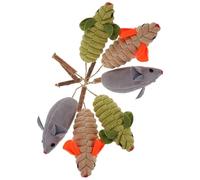 Totority Lot de 6 Jouets Interactifs pour Chats Forme Souris en Peluche Herbe à Chat Infusion pour Intérieur, pour Chatons et Chasse