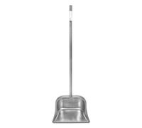 Totority Pelle à Poussière Robuste et Polyvalente en Acier Inoxydable avec Manche Incurvé Confortable et Bord Droit Autoportant Couleur Argenté pour Bureau Cuisine