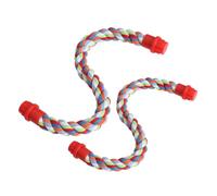 Totority Perchoirs en Corde pour Perroquets 2pcs Résistants aux Morsures en Coton et Plastique, Favorisant L'activité Physique, Accessoires pour Cages à Oiseaux Petits et Moyens