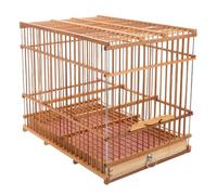 Totority Petite cage à oiseaux tissée en bambou - Sac de transport portable léger pour pinson, canari et perruche - Maison de style vintage faite à la main pour une utilisation en extérieur et en