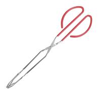 Totority Pince à Charbon de Bois pour Barbecue en Métal Manche en Caoutchouc, Structure Monobloc, Design Pelle Creuse, pour Cuisson Extérieure et Barbecues