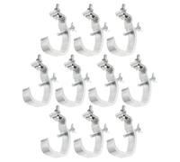 Totority Pinces de Fixation Lot de 10 Haute Capacité de Charge Accessoires pour Éclairage Dj en Aluminium Argenté et Compatibilité Polyvalente pour Projecteurs de Scène