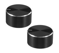 Totority Plastique Bouton de Commande Rotatif 2 Pièces 6mm Noir | Pièce de Remplacement et Fiable, Usage Maison pour Variateur, ou Centre Commercial Ajustement Simple