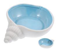 Totority Plat Décoratif en Céramique Forme Conque Blanc, Plateau à Clés et Snack Container Vacances et Décoration Méditerranéenne Délicate