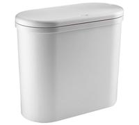 Totority Poubelle Ménagère 30L Blanc avec Couvercle Basculant Plastique PP, Corbeille à Déchets pour Salle de Bain et Bureau