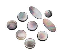 Totority Set de 9 Boutons de n Nacre Noire pour Saxophone Alto et Ténor, Accessoires Légers et Faciles à Utiliser Incrustations Décoratives