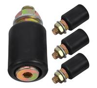 Totority Support de porte coulissante 4pcs roulettes de guide en nylon noir, roues pour portails de jardin et mobilier, réduction des vibrations, montage portable