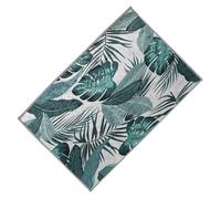 Totority Tapis Carré en Feuille de Plantain Style Vert pour Chambre