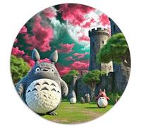 Totoro 1000 Pièces Puzzle Convient Aux Adultes Et Aux EnfantsJeu D'Intelligence Pets Mignons Puzzle Circulaire Décoration Moderne DIY Puzzle Puzzle pour Enfants Décompression Et Cadeau (67.5x67.5