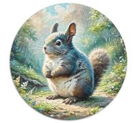 Totoro Circulaire Puzzle Convient pour Adultes Et Enfants 1000 Pièces, Pets Mignons Fun Défiant Jeu Éducatif Décoration Maison Unique (67.5x67.5cm)
