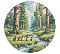 Totoro Circulaire Puzzles Convient pour Adultes Et Enfants 1000 Pièces Pets Mignons Fun Défiant Décoration Maison Unique (67.5x67.5cm)