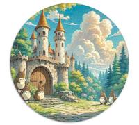 Totoro Circulaire Puzzles Convient pour Adultes Et Enfants 1000 Pièces Pets Mignons Fun Défiant Unique Toy (67.5x67.5cm)