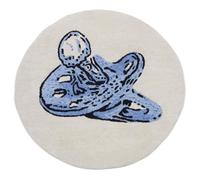 Tototte Boy - Tapis Chambre Bébé Ou Enfant Coton Épais Fait Main Diamètre 70 Cm Bleu Multicolore