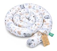 Totsy Baby Boudin de Porte Traversin Coussin Grossesse Cale 150 cm Coton | Traversin Oreiller Corps Coussin Grossesse Rouleau Nuque Enveloppant Serpent Deco 150 cm Gris clair avec des hiboux
