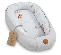 Totsy Baby Réducteur de Lit Bébé 50x90cm Cocon en Gaufre de Coton Polyvalent pour Couffin Nid d'ange et Naissance idéal pour garçons et Filles Peluche