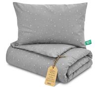 Totsy Baby Couette Enfant en Coton 60x100 Couverture pour Bebe Parure Duvet pour lit bébé 60 x 100 cm et Oreiller 60 x 40 cm Oeko-Tex Galaxie