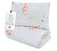 Totsy Baby Couette Enfant en Coton 90x120 Couverture pour Bebe Parure Duvet pour lit bébé 90 x 120 cm et Oreiller 60 x 40 cm Oeko-Tex Lapins
