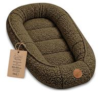 Totsy Baby Couffin Cocon Nid Bébé Réducteur de Lit Boucle - Babynest Portable pour Berceau Couchage Enfant Douillet Câlin Garçon Fille Nouveau Né Nido Brun