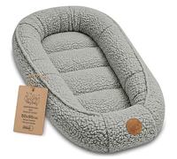 Totsy Baby Couffin Cocon Nid Bébé Réducteur de Lit Boucle - Babynest Portable pour Berceau Couchage Enfant Douillet Câlin Garçon Fille Nouveau Né Nido Gris Clair