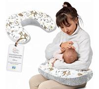 Totsy Baby Coussin Allaitement et Grossesse 130 cm- Coussins d'allaitement Bebe et Oreiller de maternité pour Femme Enceinte Minky Petit oreillers Maternite Oeko-Tex Cerf Gris