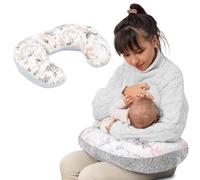 Totsy Baby Coussin Allaitement et Grossesse 130 cm- Coussins d'allaitement Bebe et Oreiller de maternité pour Femme Enceinte Minky Petit oreillers Maternite Oeko-Tex Rose Sauvage Gris