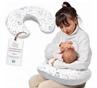 Totsy Baby Coussin Allaitement et Grossesse 130 cm- Coussins d'allaitement Bebe et Oreiller de maternité pour Femme Enceinte Minky Petit oreillers Maternite Oeko-Tex Chouettes Gris B