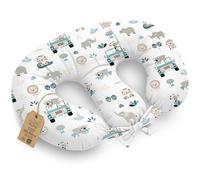 Totsy Baby Coussin Allaitement Jumeaux XXL 90x50 cm en Forme de Croissant - Coussin Double déhoussable avec Housse en Coton - Nursing Pillow Twins avec Sangles de Maintien Oeko-Tex Afrique